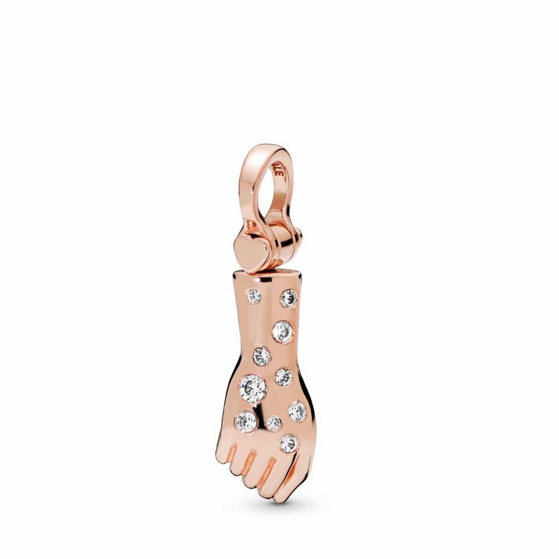 Pandora Rose™ Female Empowerment Pendant Ireland - Pandora Rose/Cubic Zirconia - 814270GNJ